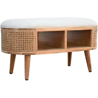 Wohnling Poef vlechtwerk 90 cm retro - WL7.439