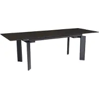 Wohnling Eettafel 180x95x77 cm, keramisch glas, zwarte eettafel, uitschuifbaar tot 240 cm, glazen tafel, grote eettafel, rechthoekig voor de eetkamer