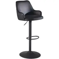 Wohnling Barkruk kunstleer zwart 106 cm hoog - WL7.009