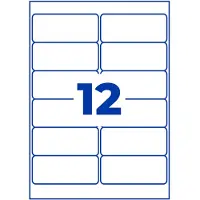 Avery Zweckform AVERY Weerbestendige folie-etiketten voor inkjet J4776-10 Permanent klevend A4 Wit 99,1 x 42,3 mm 10 Vellen à 12 Etiketten