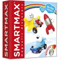 Smartmax My First Explorers - Magnetische Auto en Vliegtuig Bouwen - Bouwset met Korte en Lange Staven - Educatief Speelgoed voor Peuters - Vanaf 1 Jaar