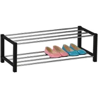 Idimex Schoenenrek DUBLIN met 2 planken – Zwart