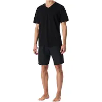 Schiesser Pyjama kort zwart