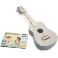 Woet Houten Speelgoedgitaar met Draagriem - Beige -