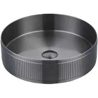 Luca Opzetwastafel rond 38x38x11 cm gun metal pvd