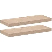 vidaXL Wandschapppen 2 st 60x23,5x4 cm bewerkt hout