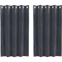 vidaXL Gordijnen 2 st Lichtgrijs 140 x 140 cm fluweel