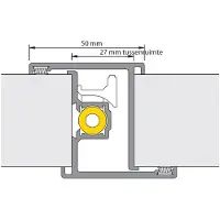 Alprokon Deurnaald P-Prefab-2 - 2200mm - Deurdikte 40mm - Slottype 2400 T24