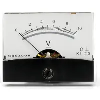 Monacor 0290520 PM-2/10V PM-2/10V draaispul-inbouwinstrument, 10 V. Draaispoel