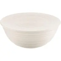 Karaca Guzzini - Tierra - Kom met deksel - XL - Gerecycleerd Plastic - Wit
