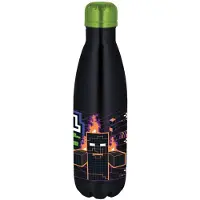 Stor Minecraft drinkfles Digital Forest – Roestvrij staal – 780 ml – Sluit goed af – Drinkfles voor kinderen – BPA-vrij – Zwart