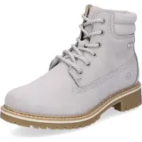 Tamaris dames leren veterboot grijs