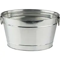 Aps -Germany Wijnkoeler met Lekbak en Handvaten - IJsemmer - Bierkoeler - Champagne koeler - Champagne Emmer - Edelstaal - RVS look - 11 Liter - 40x28x22 cm