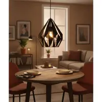 Eglo Hanglamp Carlton 1 Zwart E27 Ø31cm 60w