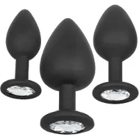Cal Exotics - Silicone Gem Anal Kit - Anal Toys Buttplugs Zwart