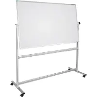 Franken Verrijdbaar whiteboard U-Act! Line, liggend formaat, aan 2 zijden te gebruiken, wit geëmailleerd staal & aluminium, magnetisch, opbergstrip, B 2200 x H 1930 mm