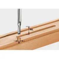 Festool HW S8 D8/20 groeffrees 8 x 20 x 55 x 8 mm ( 490957 ) voor bovenfrees OF 900, OF 1000, OF 1010, OF 1010 R, OF 1400, OF 2000, OF 2200