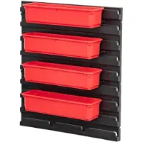 Patrol Qbrick Systeemcontainerset nr. 4 Werkplaatswand 39 x 35 cm met 4 containers voor PRO Organiser 100 Expert / 200 Expert / PRO Lade 3