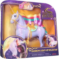 Unicorn Academy - Eenhoorn Wildstar - met regenbooglicht, geluid en muziek, afneembaar hoofdstel en zadel
