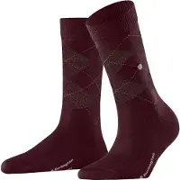 Burlington sokken Marylebone Lurex donkerrood female | Maat: 36-41