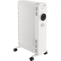 Kumtel Olieradiator - Elektrische Kachel - Thermostaat - Chauffage electrique - 3 Standen - tot 2000W - Gemakkelijk Draagbaar - Antivriessysteem - 9 Vinnen Wit |