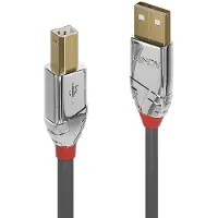 Lindy CROMO - Câble USB - USB (M) pour USB type B (M) - USB 2.0 - 50 cm - rond - gris