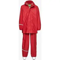 CeLaVi Regenkleding m. Bretellen - PU - Rood - - 90 - Regenkleding