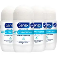 Sanex Deo Roller Dermo Protector 4 x 53 ml - 48H Anti-Transpirant
