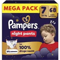 Pampers - Night Pants - Maat 7 - Mega Pack - 68 luierbroekjes