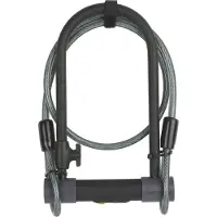 Yale U-Lock with Key and Cable for Bicycles and Mountain Bikes - YUL2C/13/230/1 - Sold Secure Silver Certified - 4 Keys Included