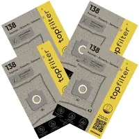 Top Filter Set van 4 verpakkingen van 2 stofzuigerzakken 64138 voor Rowenta industrieel TopFilter Premium