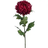 Emerald - Kunstbloem Chrysant 75cm donkerrood - Kunstplant voor binnen