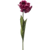 Emerald Zijden Kunstbloemen Tulp Paris 66 cm Donker Paars 431174