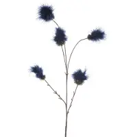 Emerald - Kunstbloem Pompom 84cm blauw - Kunstplant voor binnen