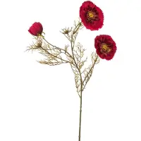 Emerald - Kunstbloem Klaproos 68cm rood - Kunstplant voor binnen