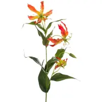 Emerald - Kunstbloem Gloriosa 75cm oranje - Kunstplant voor binnen