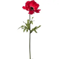 Emerald - Kunstbloem Anemoon 45cm rood - Kunstplant voor binnen