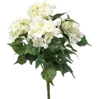 Emerald - Kunstplant Hortensia 38cm wit/groen - Kunstplant voor binnen