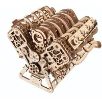 Ugears Houten 3D Model - V8 Engine