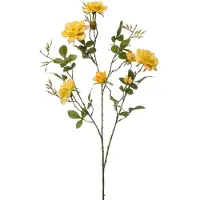 Emerald - Kunstbloem Roos Loes 90cm geel - Kunstplant voor binnen