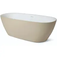 Luca Vrijstaand bad hybride baden 170x75x55 cm 250l desert beige