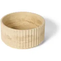 Luca Fontein opzetwastafel stone 25x25x12 cm natuursteen travertin