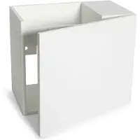 Luca Fonteinmeubel 38x22x32 cm zonder kraangat links softclose van solid surface mat wit