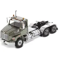 Diecast Masters 1:50 Western Star 4700 SBFA Tandem Day Cab | Transport Series | Metallic Olijfgroen Model 71038