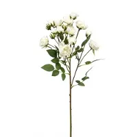 Emerald - Kunstbloem Roos mini 57cm wit - Kunstplant voor binnen