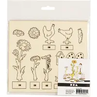 Packlinq DIY Houten figuren, L: 15,5 cm, B: 17 cm, dikte 3 mm, 1 doos