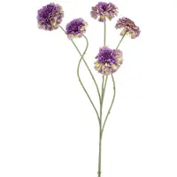 Emerald - Kunstbloem Zinnia 90cm groen/paars - Kunstplant voor binnen