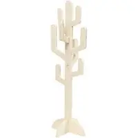 Packlinq Houten cactus, H: 38 cm, B: 12 cm, dikte 8 mm, 1 stuk