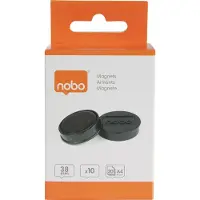 Nobo Whiteboard-magneten Zwart 2.5 kg draagkracht 38 mm 10 Stuks
