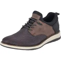Rieker HWK heren veterschoenen/slippers/sneakers, modieus, zwart/grijs, maat 47